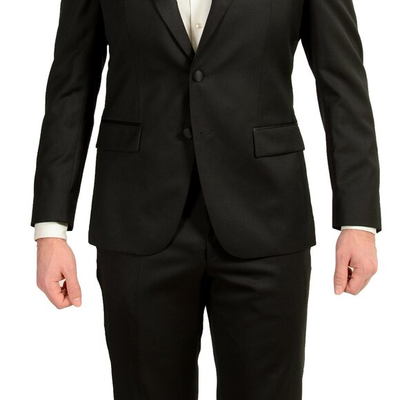Hugo Boss Men's "Halven/Gentry" Black 100% Wool Tuxedo Suit US 40S IT 50S - Picture 4 of 12